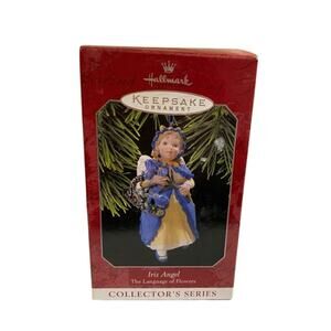 Hallmark Christmas Ornament-Iris Angel Language Of Flowers #3 Series Circa 1998